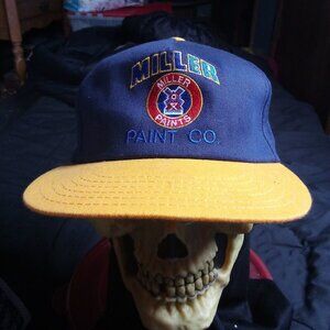 Deadstock Vintage Miller Paint Company Two Tone Snap Hat Cap